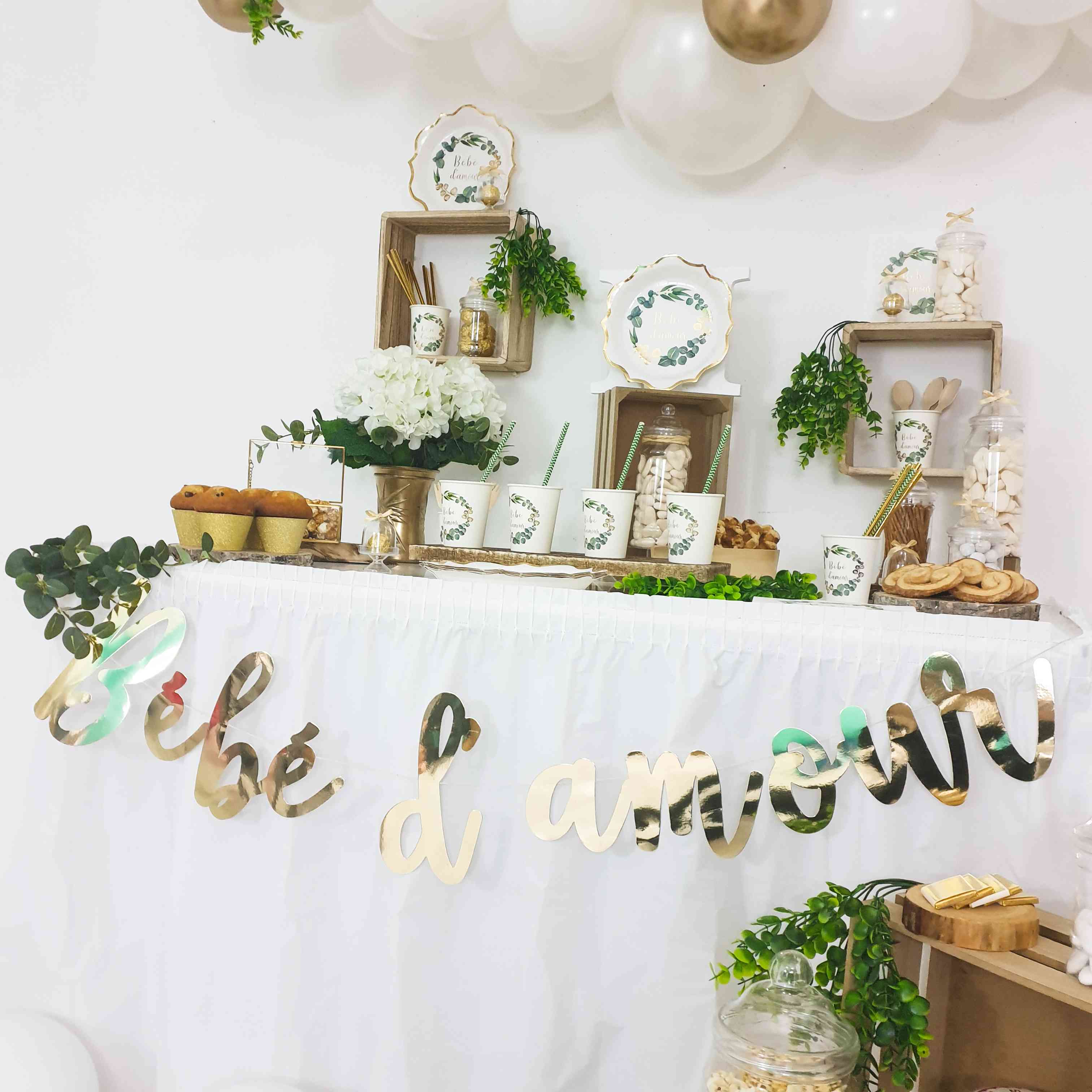 decoration baptême champetre bébé d'amour